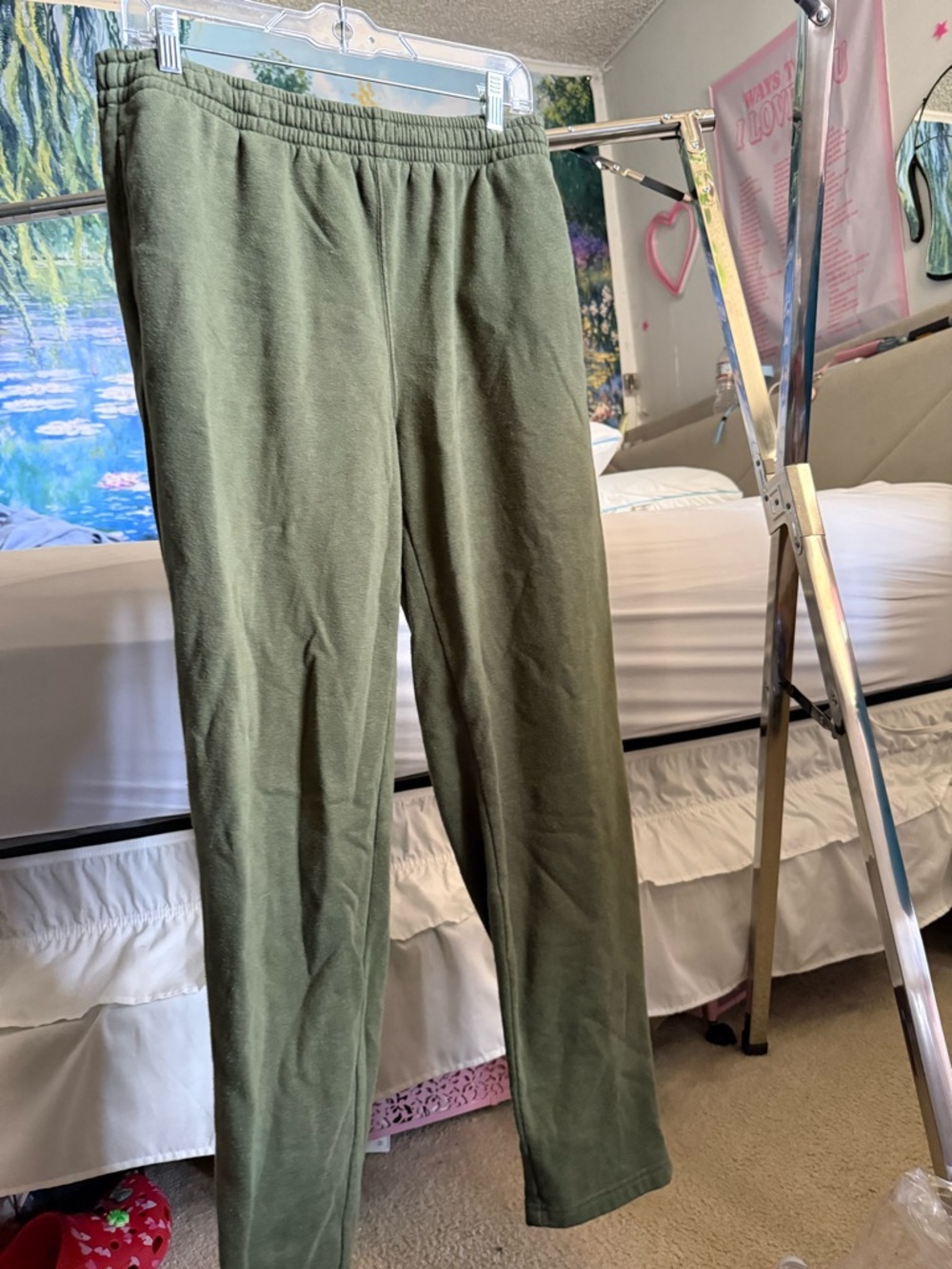 Ideology Olive Green Cozy Fleece-Lined Pants